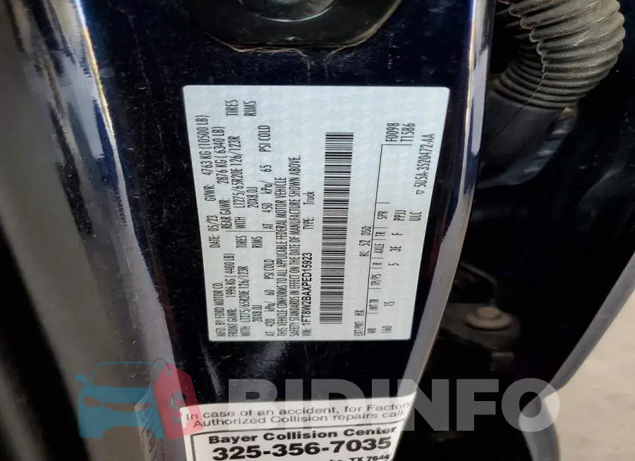 1FT8W2BAXPED15923 Photo# 13