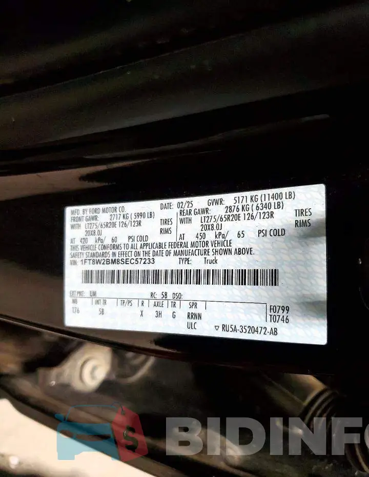 1FT8W2BM8SEC57233 Photo# 13