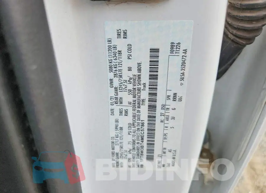 1FT8W3BT4MEC57861 Photo# 12