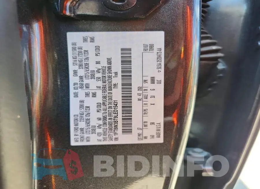 1FT8W3BT9LED15431 Photo# 12