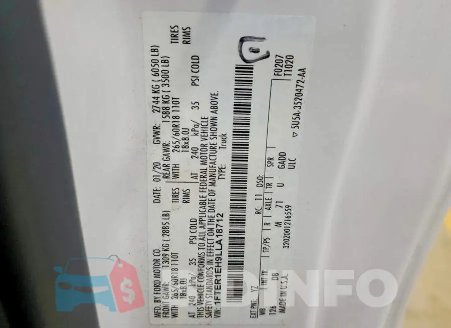 1FTER1EH9LLA18712 Photo# 12
