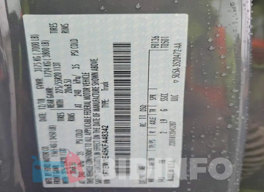 1FTEW1E45KFA48342 Photo# 13