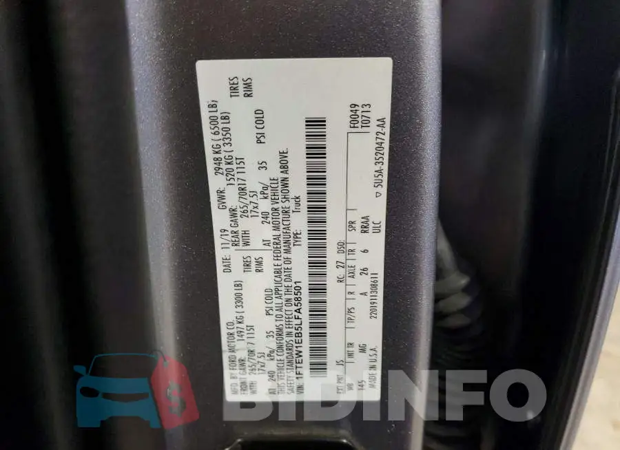 1FTEW1EB5LFA58501 Photo# 12