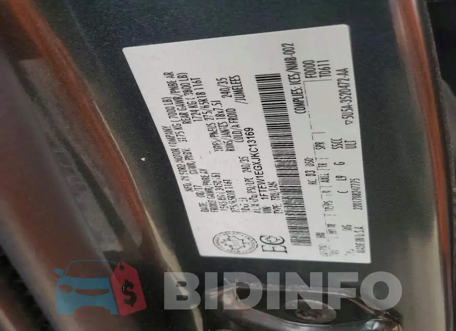 1FTEW1EGXJKC13169 Photo# 12