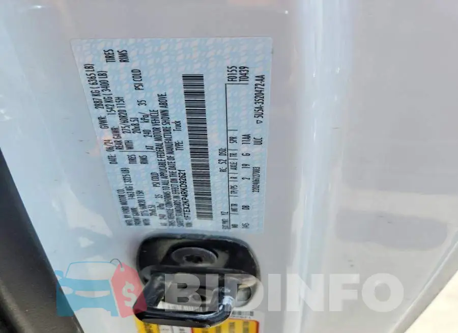 1FTEX2KP4RKD92621 Photo# 12