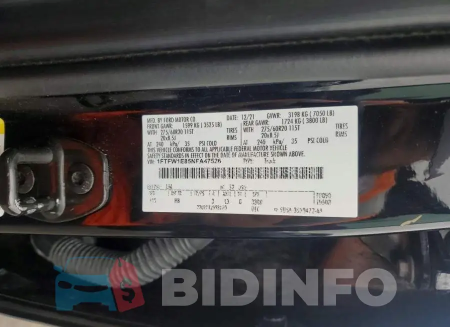 1FTFW1E85NFA47526 Photo# 12