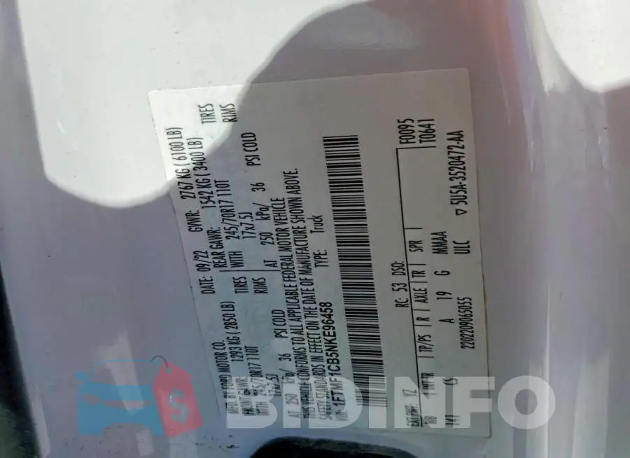 1FTMF1CB5NKE96458 Photo# 12