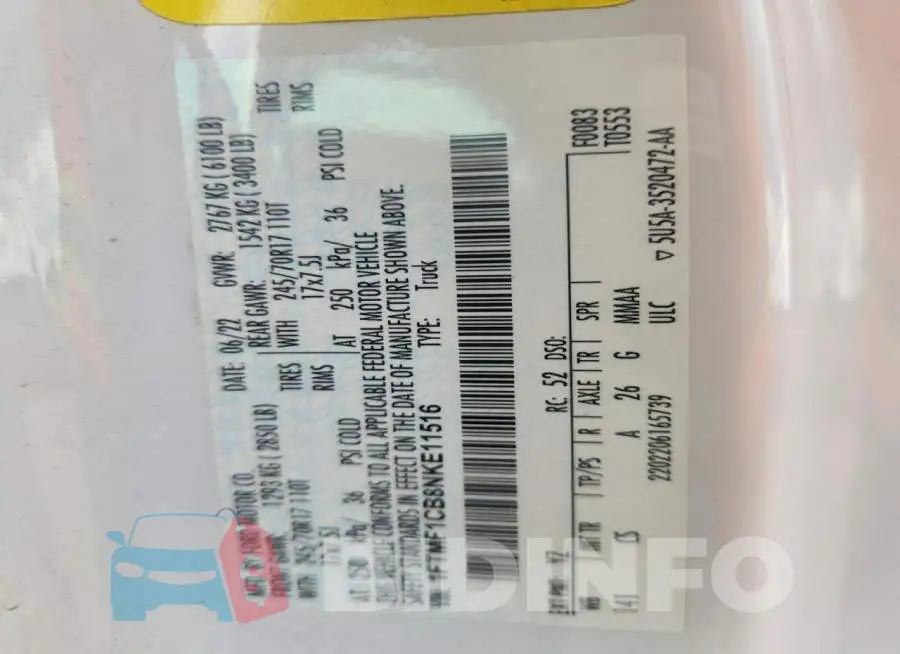 1FTMF1CB8NKE11516 Photo# 13