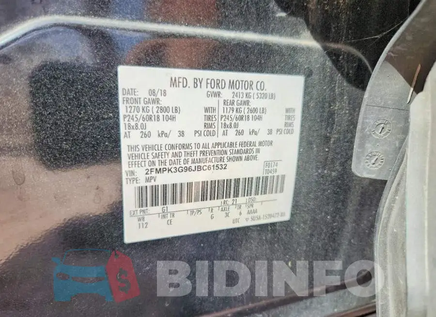 2FMPK3G96JBC61532 Photo# 13