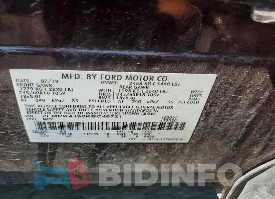 2FMPK4J90KBC46721 Photo# 13