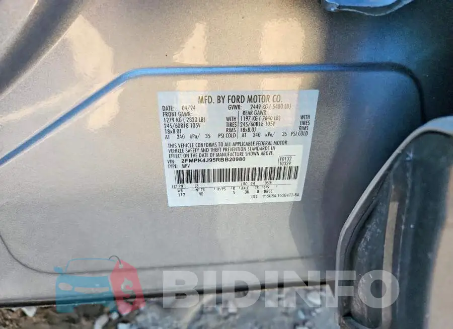 2FMPK4J95RBB20980 Photo# 14