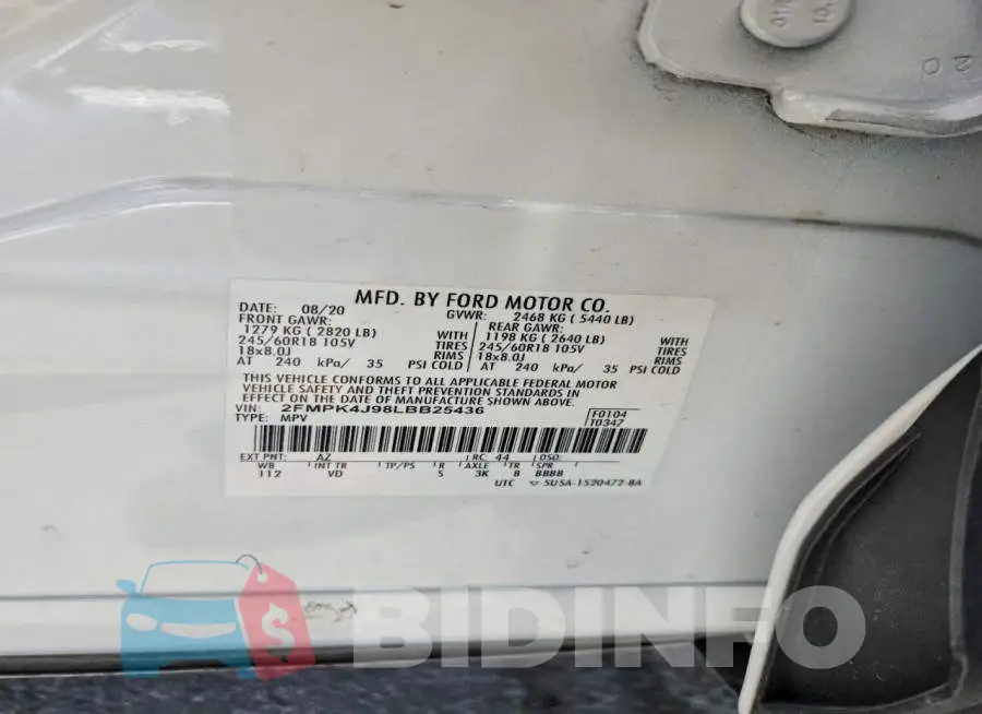 2FMPK4J98LBB25436 Photo# 13