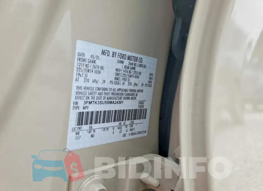 3FMTK3SU5SMA24301 Photo# 14