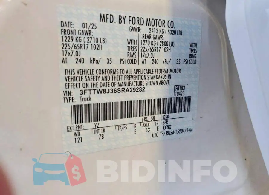 3FTTW8J36SRA29282 Photo# 12