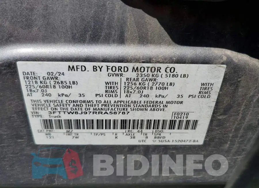 3FTTW8J97RRA58787 Photo# 12