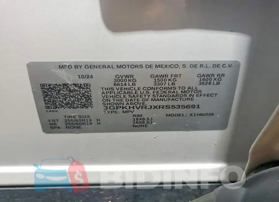 3GPKHVRJXRS535691 Photo# 14