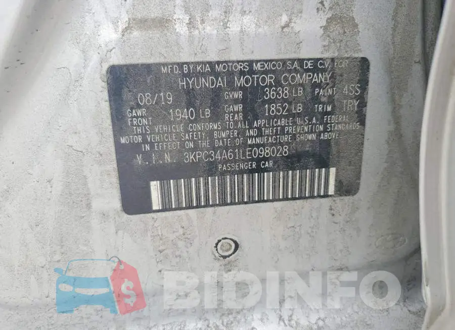 3KPC34A61LE098028 Photo# 12