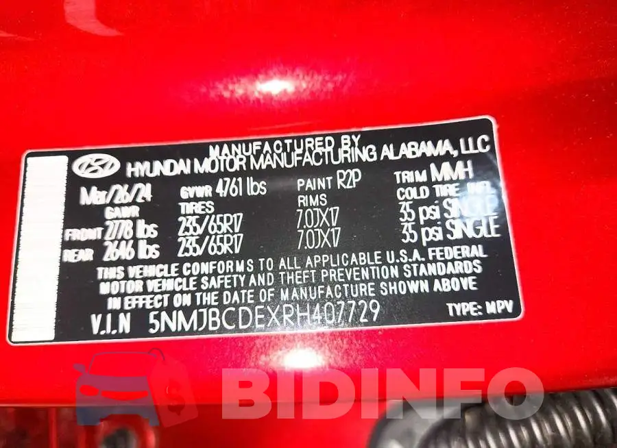 5NMJBCDEXRH407729 Photo# 13