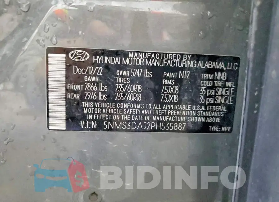 5NMS3DAJ2PH535887 Photo# 13