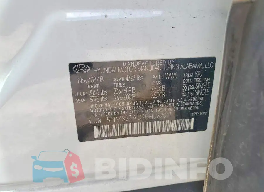 5NMS53AD9KH062013 Photo# 12