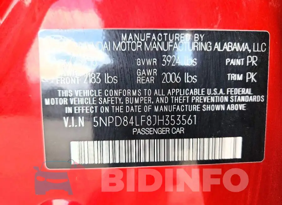 5NPD84LF8JH353561 Photo# 12