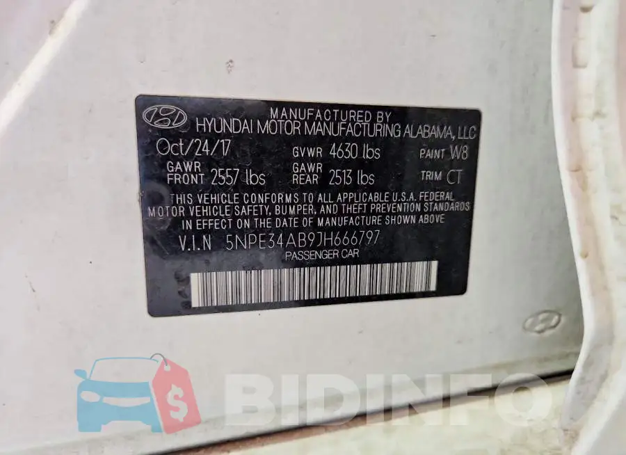 5NPE34AB9JH666797 Photo# 12