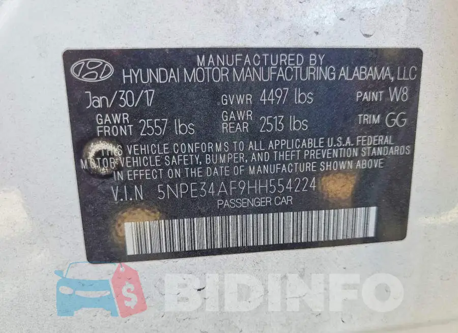 5NPE34AF9HH554224 Photo# 13