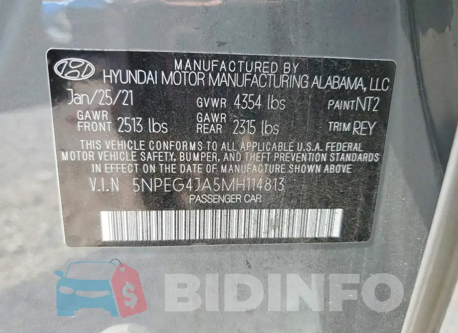 5NPEG4JA5MH114813 Photo# 12