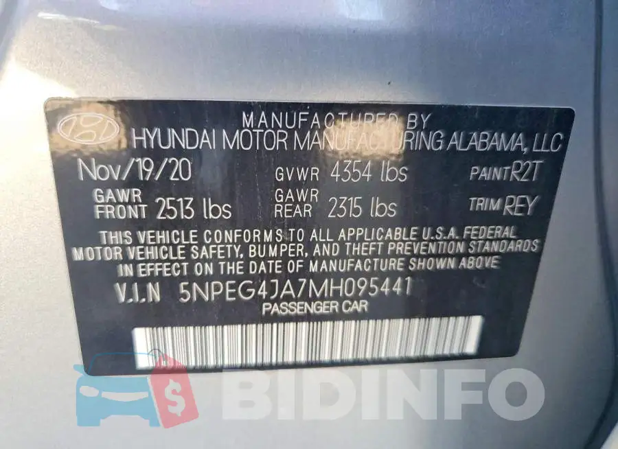 5NPEG4JA7MH095441 Photo# 13