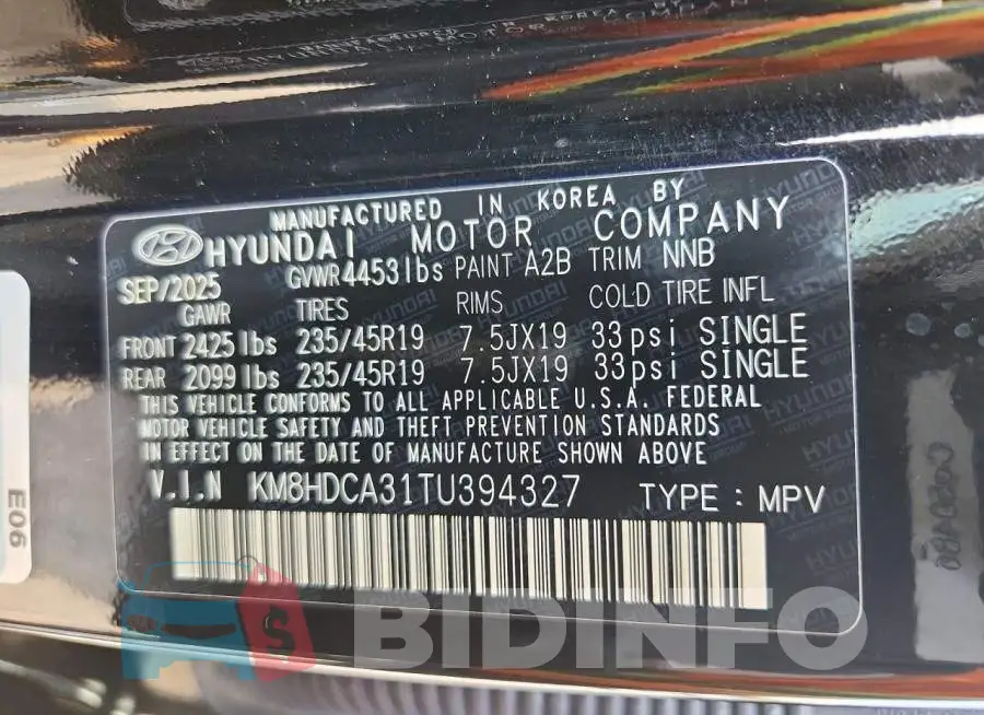 KM8HDCA31TU394327 Photo# 13