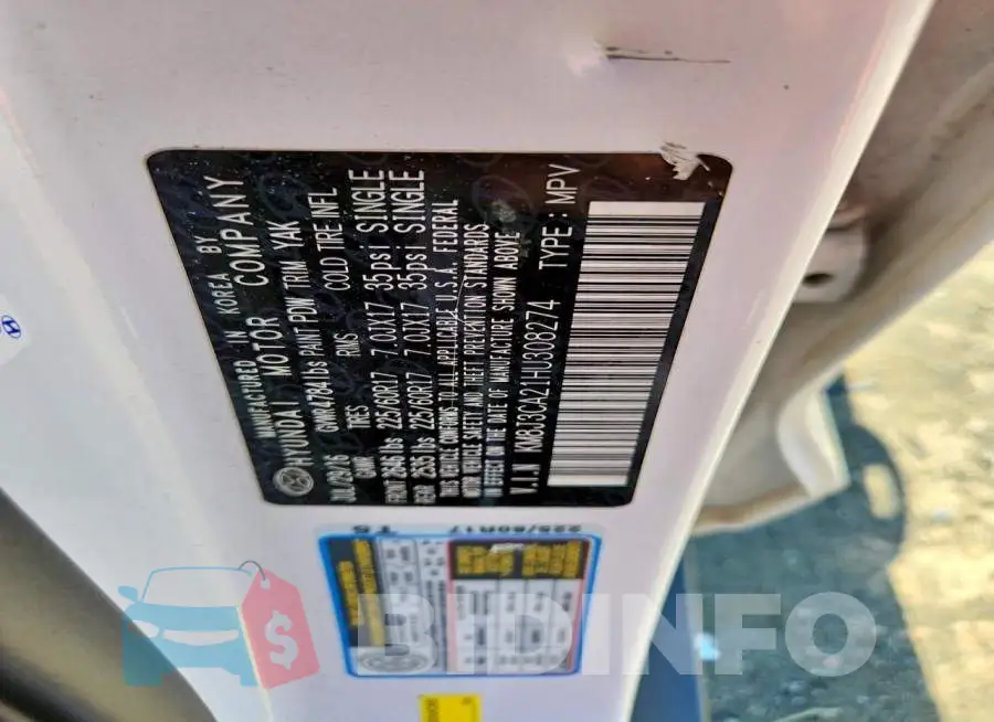 KM8J3CA21HU308274 Photo# 13