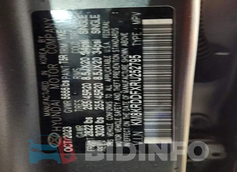 KM8KRDDFXRU252795 Photo# 13