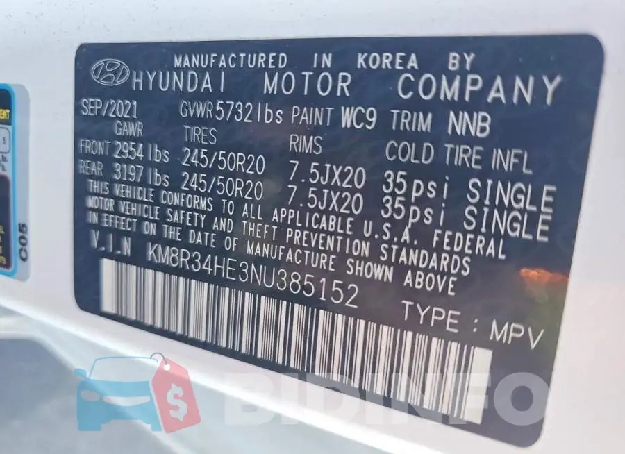 KM8R34HE3NU385152 Photo# 13