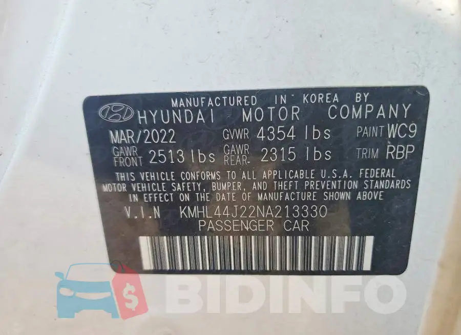 KMHL44J22NA213330 Photo# 13