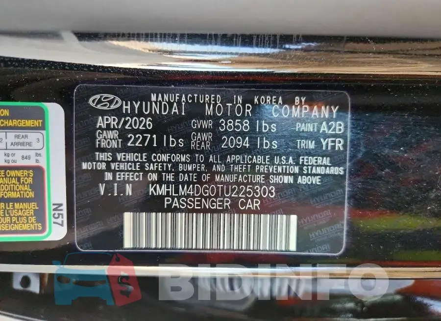 KMHLM4DG0TU225303 Photo# 12