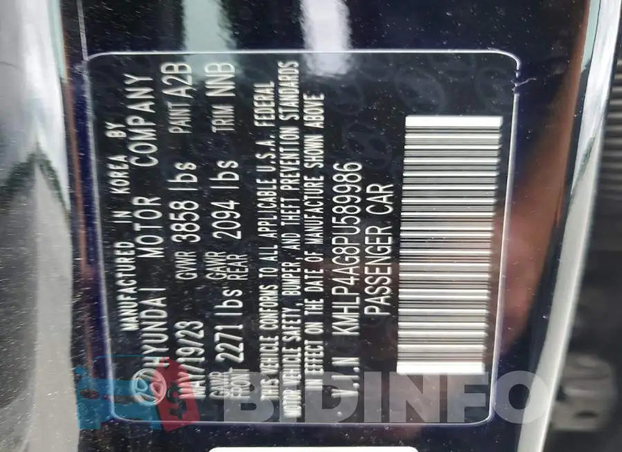 KMHLP4AG8PU589986 Photo# 13