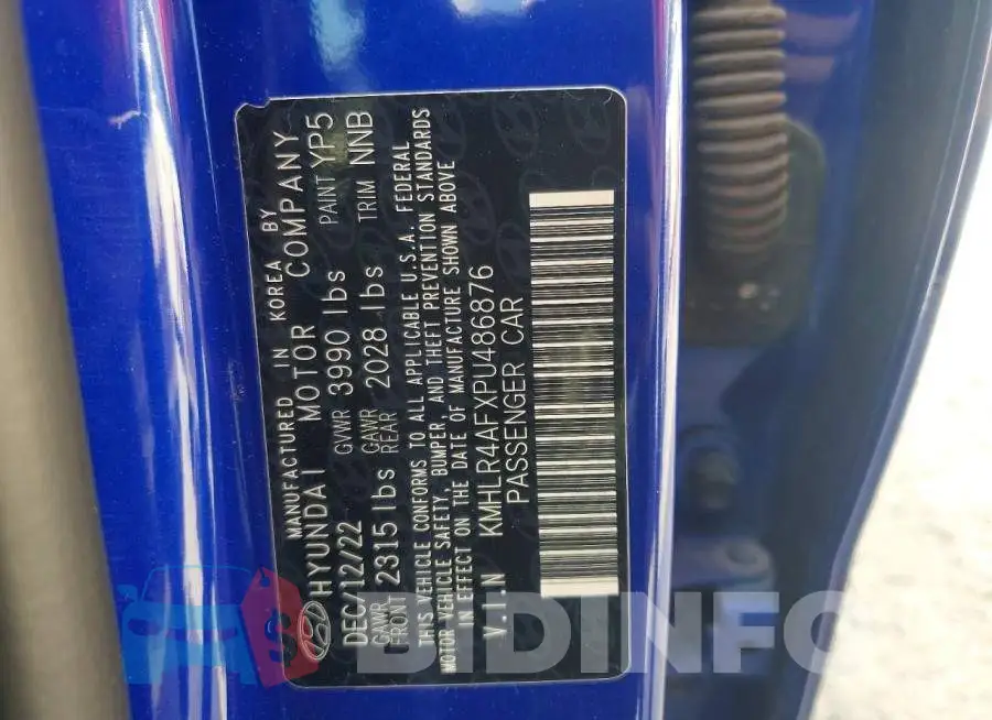 KMHLR4AFXPU486876 Photo# 12