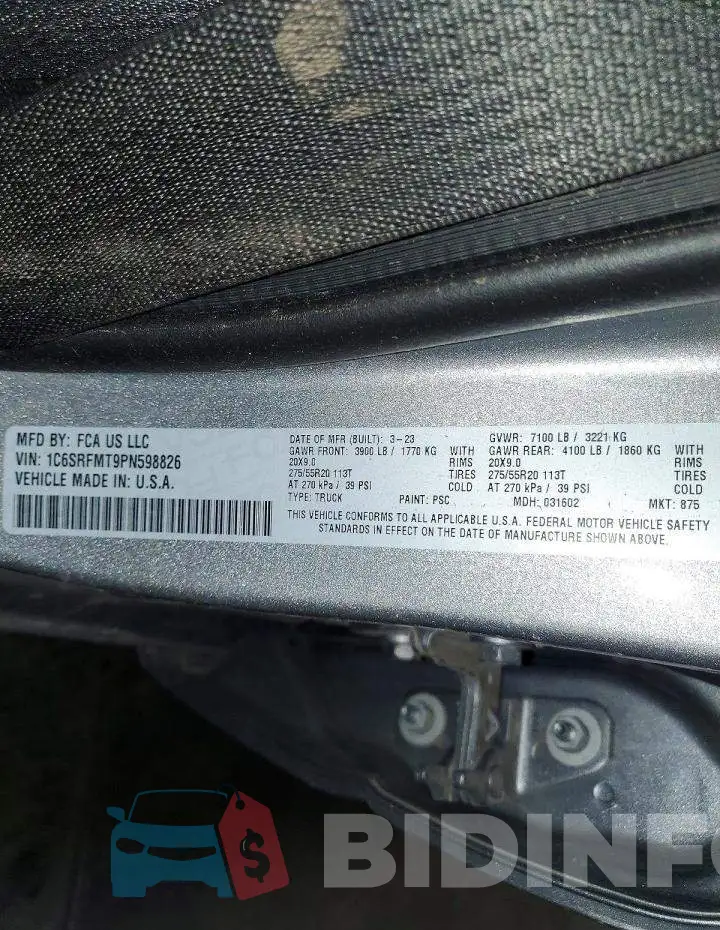 1C6SRFMT9PN598826 Photo# 13