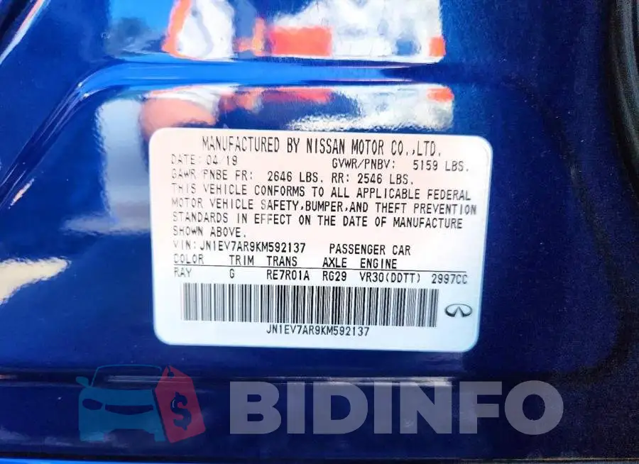 JN1EV7AR9KM592137 Photo# 12