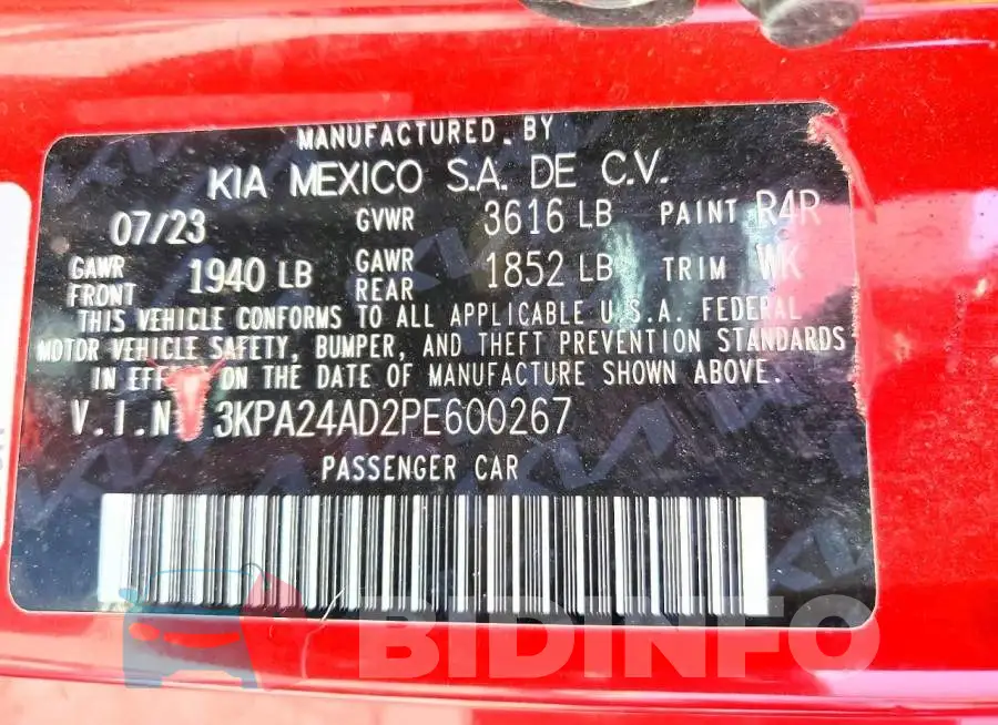 3KPA24AD2PE600267 Photo# 12