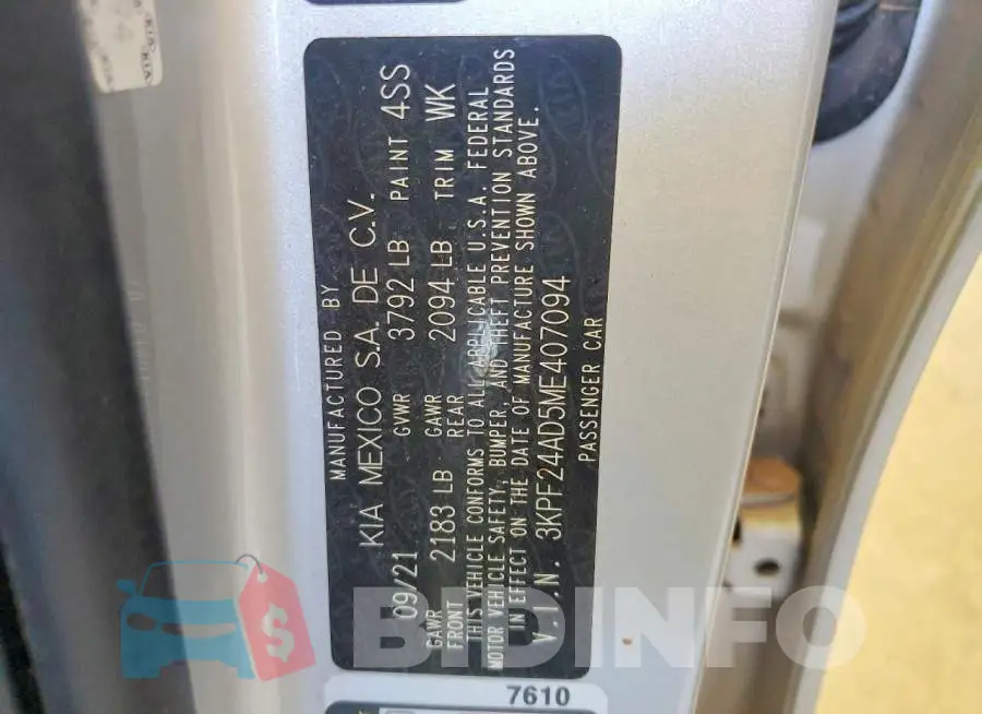 3KPF24AD5ME407094 Photo# 12