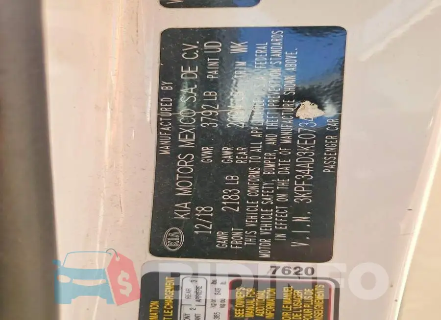 3KPF34AD3KE073416 Photo# 12