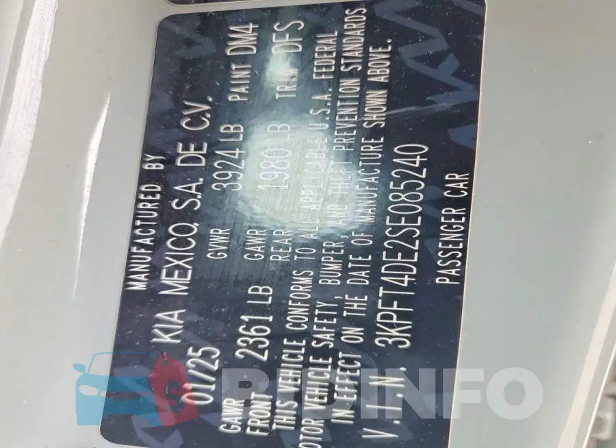 3KPFT4DE2SE085240 Photo# 12