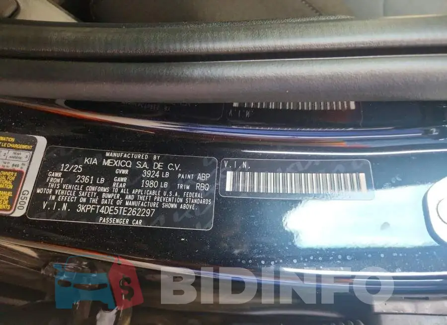 3KPFT4DE5TE262297 Photo# 12