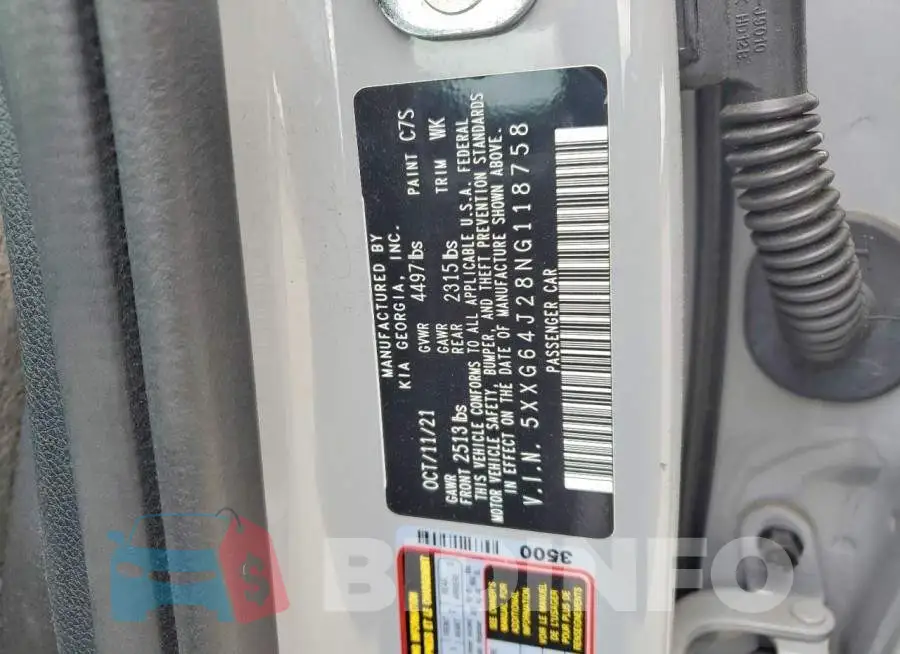 5XXG64J28NG118758 Photo# 12