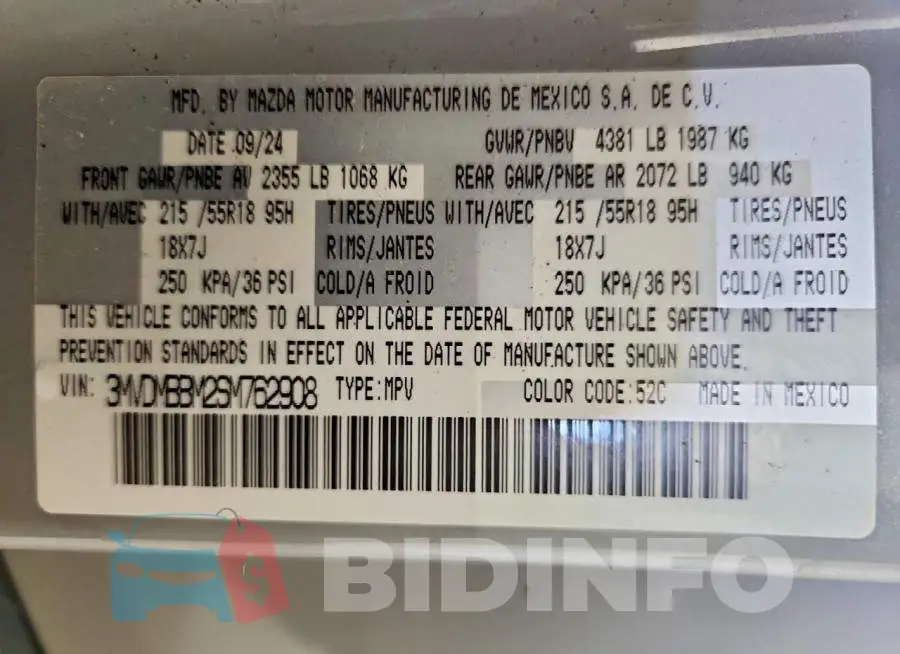 3MVDMBBM2SM762908 Photo# 13