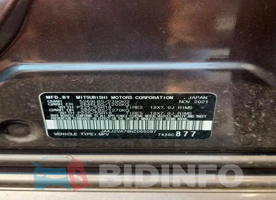 JA4J2VA78NZ055087 Photo# 13