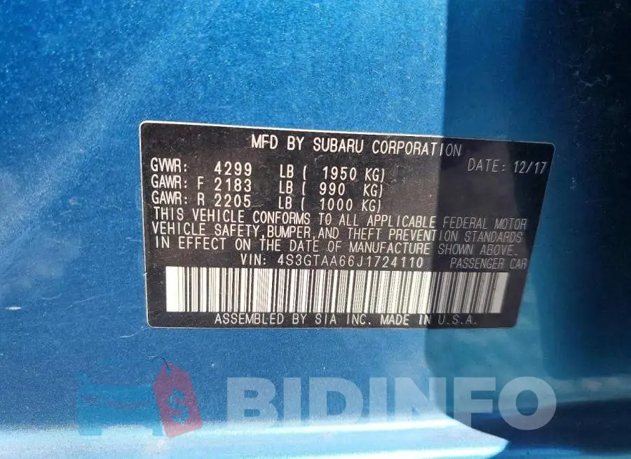 4S3GTAA66J1724110 Photo# 12