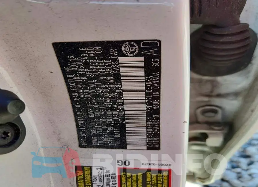 2T1BURHEXHC759287 Photo# 12