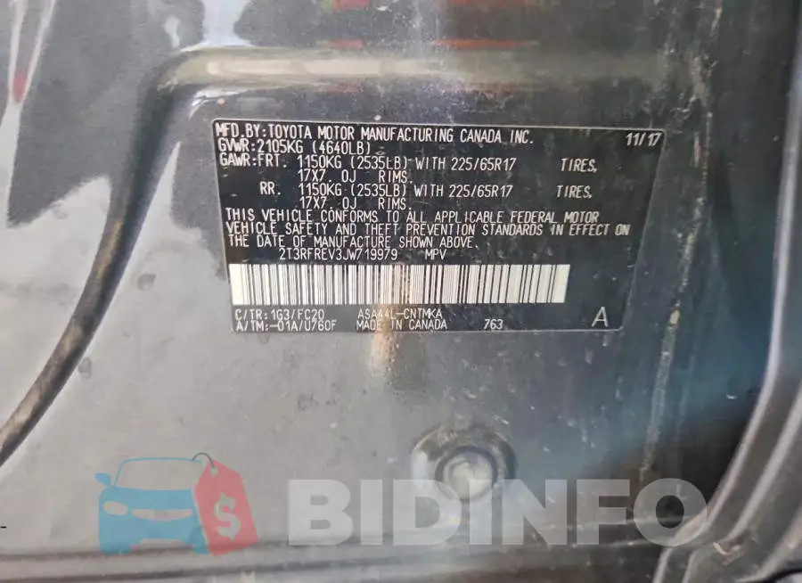 2T3RFREV3JW719979 Photo# 13